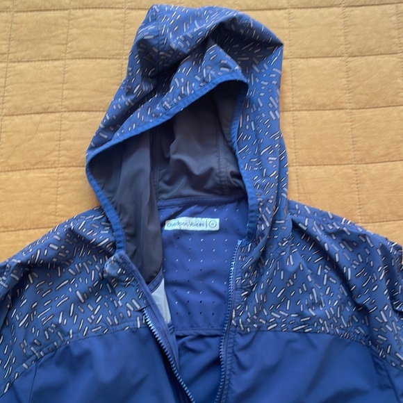 Outdoor Voices lightweight spandex jogging jacket, size M in blue/blue speckle. - Picture 2 of 7